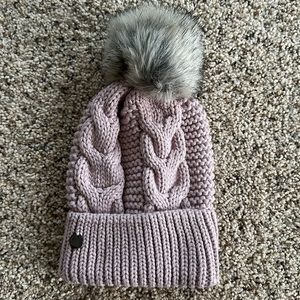 Express Pink Cable Knit Beanie